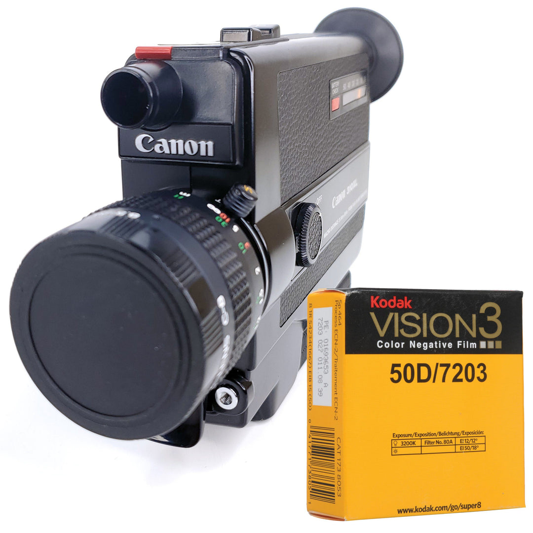 Canon 310XL Super 8 Camera Professionally Serviced and Fully Tested Super 8 Cameras Canon Cap + Kodak Vision 3 50D