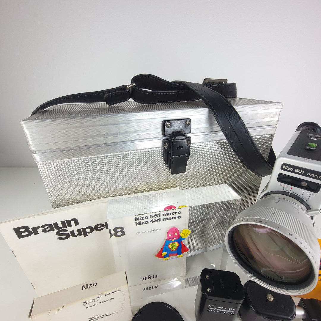 Nizo 801 Macro Super 8 Camera Ultimate Bundle in Excellent Condition Super 8 Cameras Braun Nizo