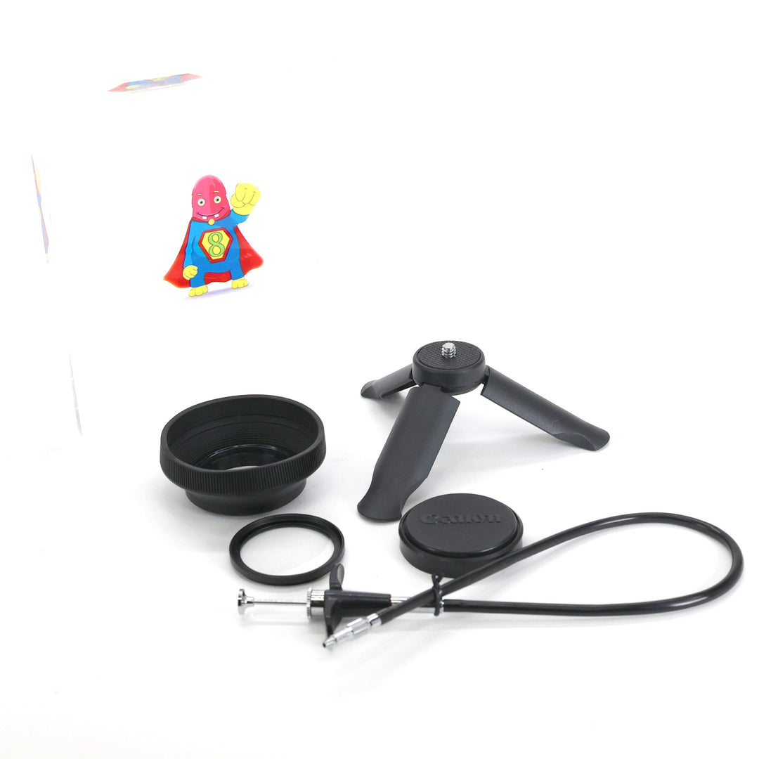 Canon 310XL / 514XL Super 8 Camera ESSENTIALS Accessories Bundle – Lens Hood, Cap, Prisma & Shutter Release Super 8 Accessories MonsterFlipsUSA 