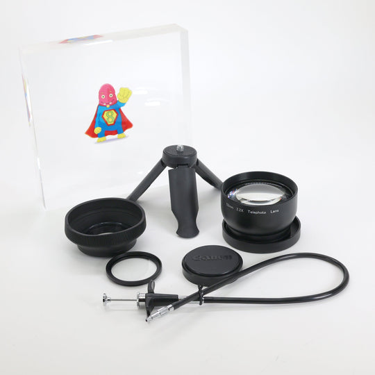 Canon 310XL / 514XL Super 8 Camera FILMMAKERS Accessories Bundle – Tele Lens, Lens Hood, Cap, Prisma & Shutter Release Super 8 Accessories MonsterFlipsUSA 