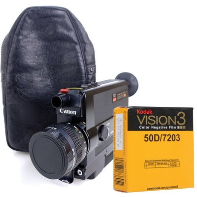 Canon 310XL Super 8 Camera Professionally Serviced and Fully Tested Super 8 Cameras Canon Cap+Bag+Kodak Vision 3 50D 