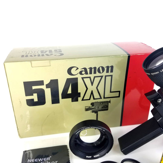 Canon 514XL Super 8 Camera Professionally Serviced With Retail Box & C-8 Wide Attachment Super 8 Cameras Canon 