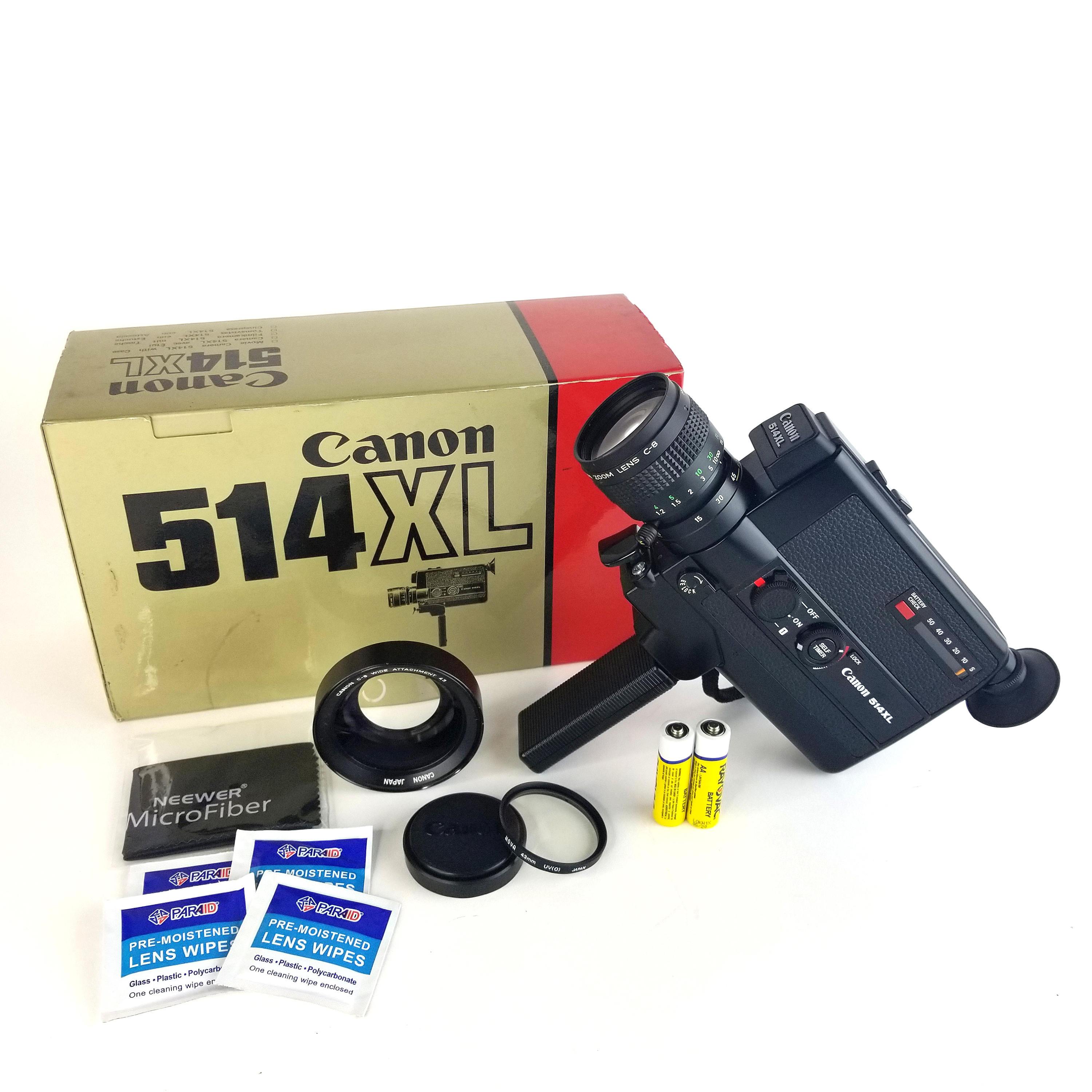 Canon 514XL Super 8 Camera Professionally Serviced With Retail Box & C –  MonsterFlipsUSA