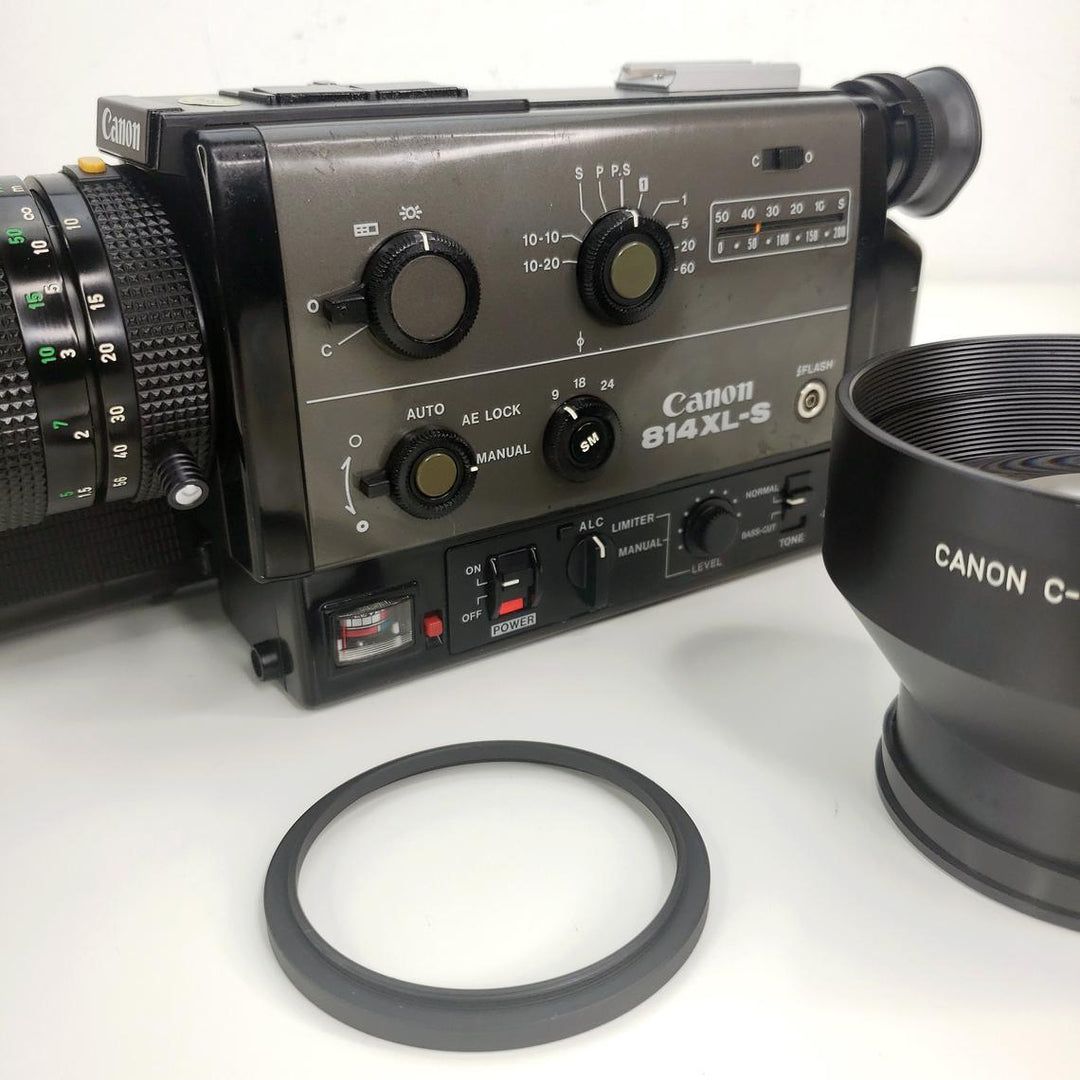 Canon 814 XL-S Super 8 Camera Fully Functioning With Optional C-8 Tele Converter 1.4X 67 - WATCH Video! Super 8 Cameras Canon 