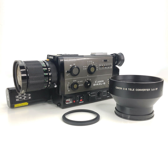 Canon 814 XL-S Super 8 Camera Fully Functioning With Optional C-8 Tele Converter 1.4X 67 - WATCH Video! Super 8 Cameras Canon 