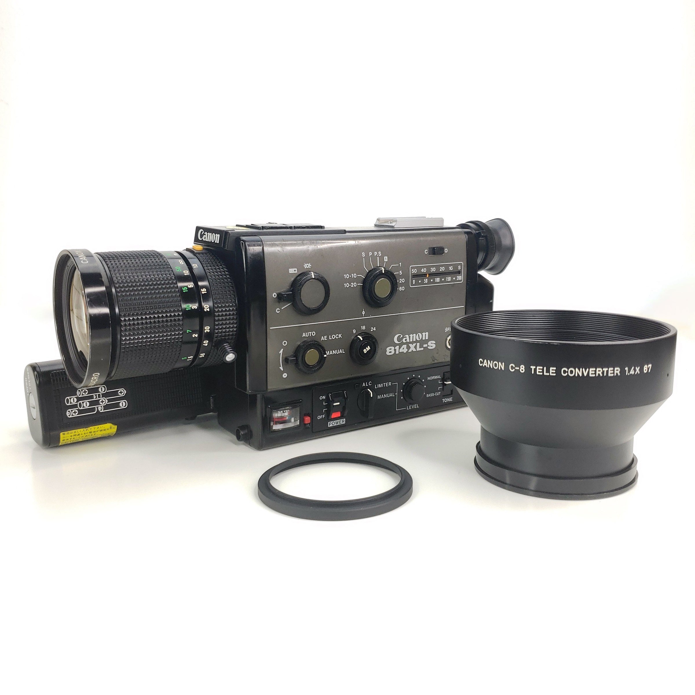 Canon 814 XL-S Super 8 Camera with C-8 Tele Converter Professionally Serviced and Fully Tested Super 8 Cameras Canon 