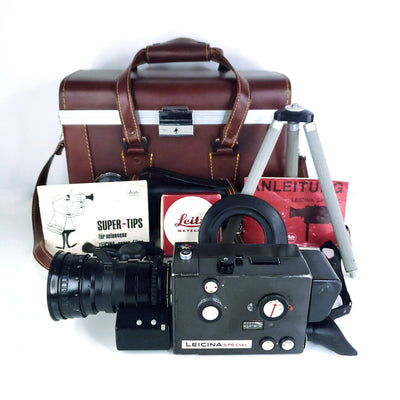 Leicina Special with Optivaron f1.8/6-66mm and Leicinamatic (Power Zoom, Auto Exposure) + Extras! Super 8 Cameras Leicina 