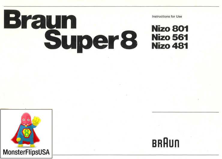 Nizo 801 561 481 Instructions Manual PDF Free Download Instructions Manual Braun Nizo 