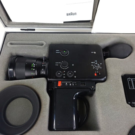 Nizo 801 Filmmaker's Bundle Black Edition With Aluminum Case Super 8 Camera Super 8 Cameras Braun Nizo 