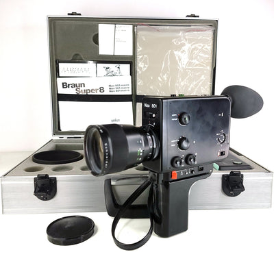 Nizo 801 Filmmaker's Bundle Black Edition With Aluminum Case Super 8 Camera Super 8 Cameras Braun Nizo 