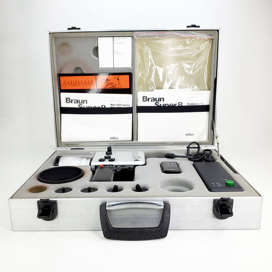 Nizo 801 Macro Super 8 Camera With Aluminum Protective Case - Ultimate Bundle Super 8 Cameras Braun Nizo 
