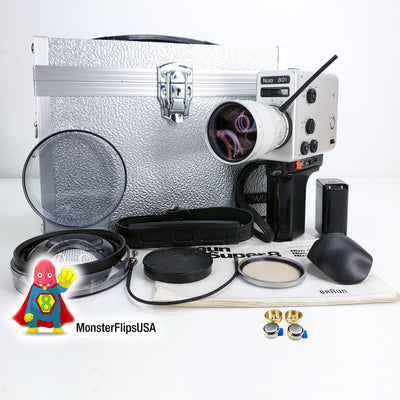 Nizo 801 Super 8 Camera Ultimate Bundle with Aluminum Case, Ultra Wide Nizo 3 Lens and much more! Super 8 Cameras Braun Nizo 