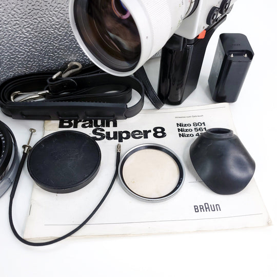 Nizo 801 Super 8 Camera Ultimate Bundle with Aluminum Case, Ultra Wide Nizo 3 Lens and much more! Super 8 Cameras Braun Nizo 