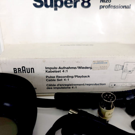 Nizo Professional Super 8 Camera FULLY Functioning With Pulse Recording Cable Set For Synchronized Filming and Sound Recording MonsterFlipsUSA 