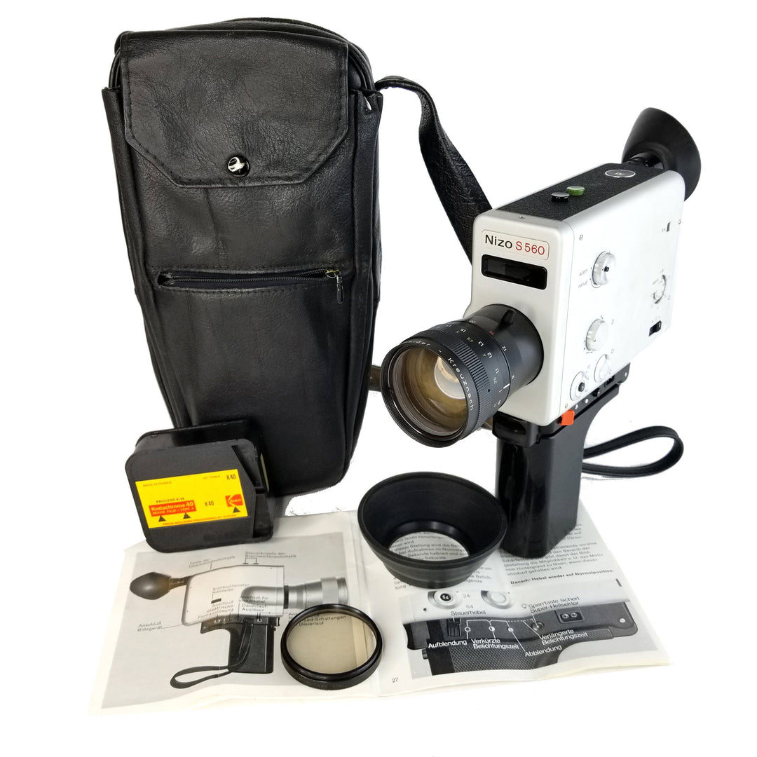 Nizo S560 Super Camera with Light Meter Battery Adapters and