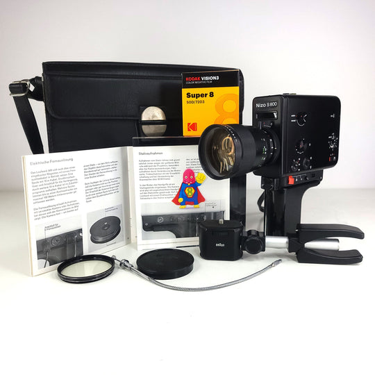 Nizo S800 Super 8 Camera Filmmaker's Bundle with plenty of Accessories! Super 8 Cameras Braun Nizo 