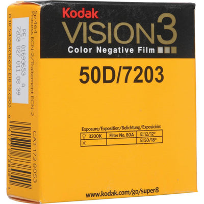 Super 8 Film KODAK VISION3 50D Color Negative Film for OUTSIDE shooting in SUNLIGHT Film Kodak 